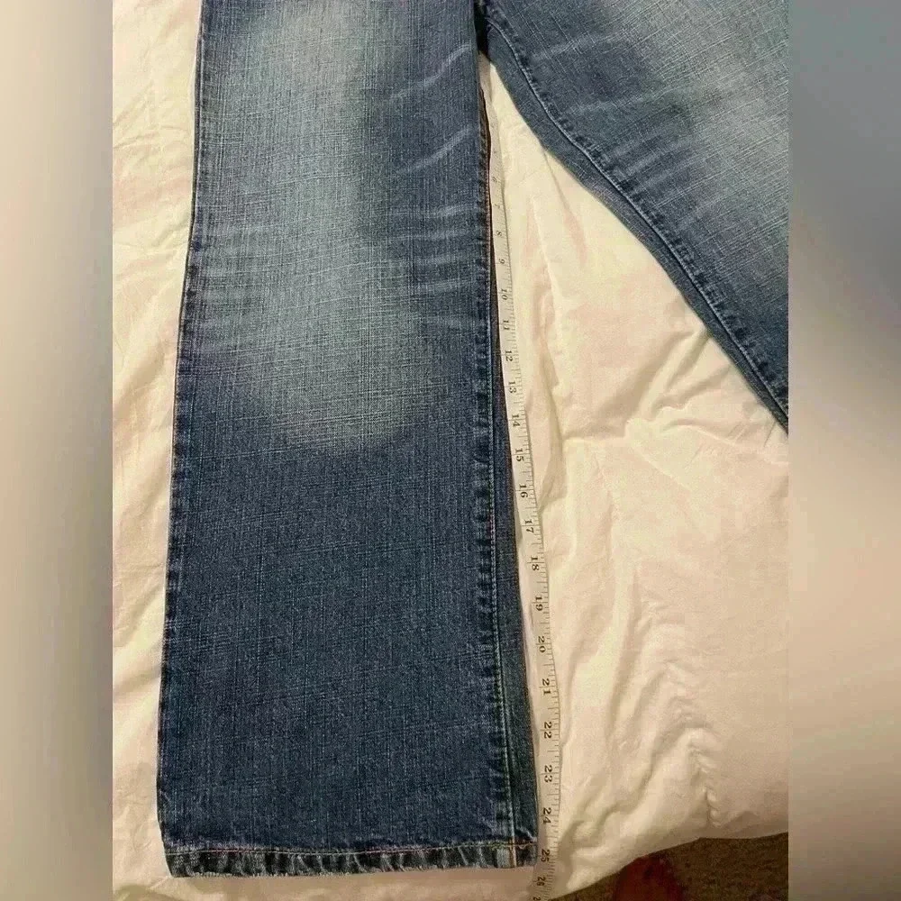 VTG MAKAVELI Brand Tupac Denim Jeans Rap Portrait Logo 90s 2Pac Size 14 wide leg - Picture 13 of 16
